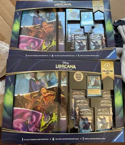 2X Disney Lorcana First Chapter Collector Set Bundle - 6 packs, portfolio, promo - Image 1