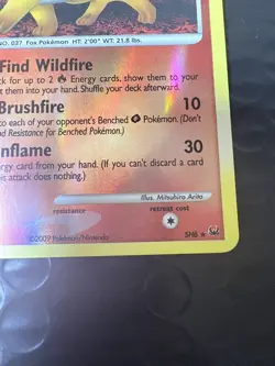Pokemon Vulpix TCG Platinum SH6 Reverse Holo Rare Card Nintendo LP - Image 3
