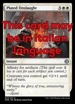 MTG 4x PLATED ONSLAUGHT EXC - ASSALTO CORAZZATO 29 - ONE - MAGIC - Image 1