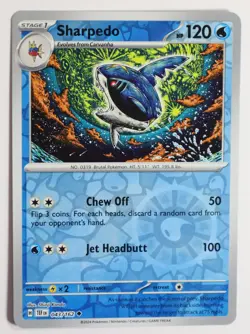 Pokemon TCG Sharpedo - 043/162 Temporal Forces Reverse Holo Uncommon - Image 1