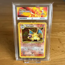 Charizard 4/102 Holo Base Set 1999 ACE 1 (Poor) Graded Pokemon Card - Image 1