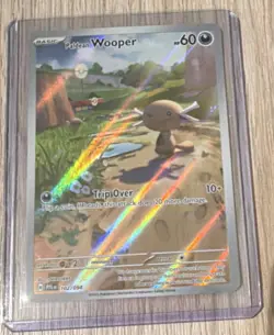 Pokemon Paldean Wooper Illustration Rare Holo 102/094 Me02 Phantasmal Flames - Image 1