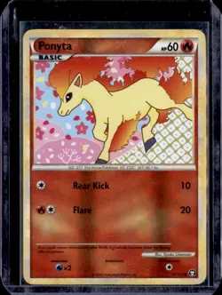 Ponyta 72/102 Common HGSS Triumphant Pokemon Reverse Holo Near Mint - Image 1
