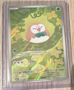 Pokemon Rowlet Foil 090/088 POR Basic Grass 80 HP Nintendo Ryoma Uratsuka - Image 2