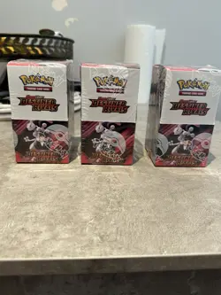 Pokemon TCG Destined Rivals Half Booster Box 18 Packs Factory New & Sealed💨✈ - Image 1