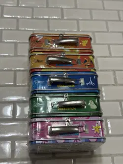 Pokemon Vintage 2002 Dart Mini Lunch Box Gum Tin 5pc Lot - Sealed New - Image 4