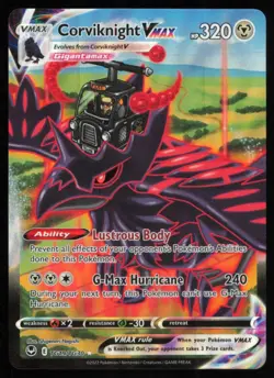 2022 SWORD AND SHIELD SILVER TEMPEST CORVIKNIGHT VMAX VMAX RARE #TG19 - Image 1