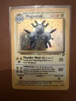 Pokemon Magneton Base Set 2 Holo Rare 9/130 60 HP Wizards English 2000 - Image 1