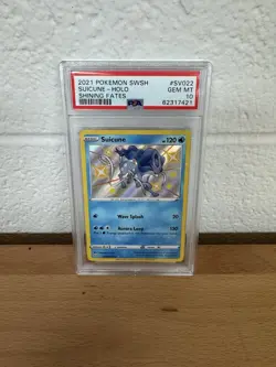 2021 POKEMON SWSH SHINING FATES SUICUNE HOLO #SV022/SV122 PSA 10 GEM MINT - Image 1