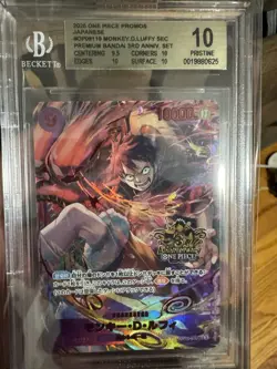 2025 ONE PIECE JPN PROMO BANDAI 3RD ANNIVERSARY ##OP09119 MONKEY D. LUFFY BGS 10 - Image 1