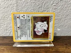 Pokemon TCG Clefairy Base Set Holo Unlimited Rare Card 5/102 MP Condition - Image 3