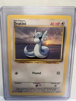 Dratini Base Set 26/102 Uncommon Pokemon Card Unlimited NM-Mint - Image 3