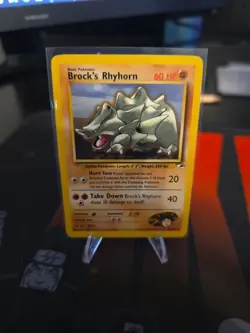 Pokemon TCG Brock's Rhyhorn Gym Heroes 22/132 Unlimited Rare Card - Image 1