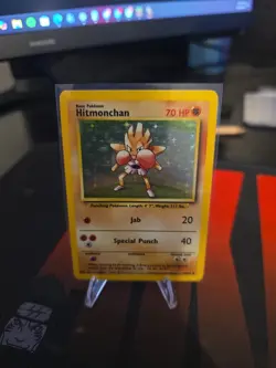 Pokemon Hitmonchan Holo Rare Card 8/130 Base Set 2 - Image 1
