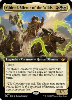 Ghired, Mirror of the Wilds (Extended Art) - OTJ Mythic - MTG Magic Pack fresh - Image 1