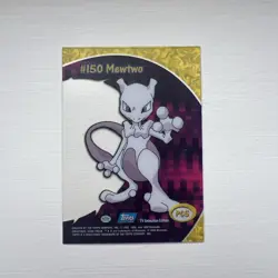Topps Pokemon Mewtwo Clear #150 PC5 Chase Card Blue Logo Rare 2000 - Image 2