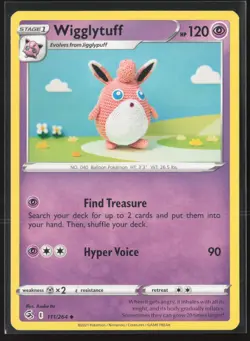 Wigglytuff 111/264 Uncommon Fusion Strike Pokemon Lightly Played - Image 1