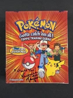 Pokemon Cards Sealed Topps Series 1 TV Animation Box AUTO Veronica Taylor (Ash) - Image 1