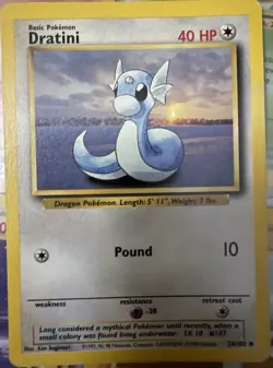 Pokemon TCG Dratini 26/102 Base Set English 1999 - Image 1