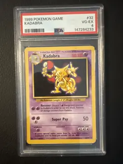 PSA 4 VG-EX Kadabra 032/102 Base Set Pokemon Graded - Image 1