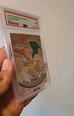 1999 Topps Pokemon TV #6 Charizard Foil (Black Logo Rays)PSA 9 Mint - Image 4