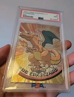 1999 Topps Pokemon TV #6 Charizard Foil (Black Logo Rays)PSA 9 Mint - Image 5