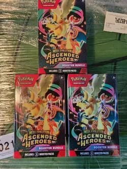 Lot Of 3 Pokemon Ascended Heroes Booster Bundles - Image 1