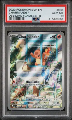 PSA 10 - 2023 Pokemon Obsidian Flames CHARMANDER Black Star Promo #044 - Image 1