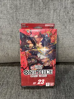 One Piece TCG Red Starter Deck 23 Shanks ST-23 OP-11 Booster Included New Sealed - Image 1