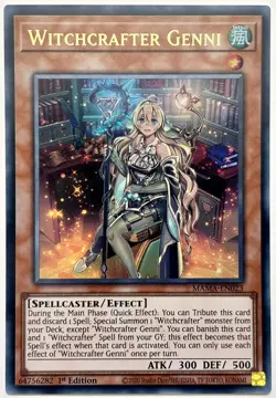 MAMA-EN023 Witchcrafter Genni - Ultra Rare 1st Edition Near Mint YuGiOh Card - Image 1
