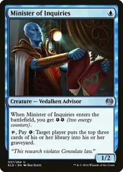 mtg magic Minister of Inquiries ENGLISH kaladesh Ministre des enquetes 2 availab - Image 1
