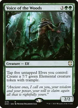 mtg magic Voice of the Woods commander kaldheim ENGLISH La Voix des bois - Image 1