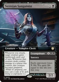 Stensian Sanguinist Extended Art Secrets of Strixhaven NM MTG - Image 1
