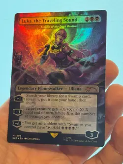 1X FOIL Luka, the Traveling Sound BORDERLESS MINT MTG Magic Hatsune Miku SLD - Image 2