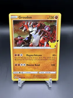 Groudon 017/025 Celebrations Holo Rare Pokemon TCG NM - Image 1