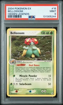 2004 POKEMON EX HIDDEN LEGENDS #16 BELLOSSOM PSA 9 - Image 1