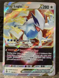 Pokemon Lugia VSTAR 139/195 Silver Tempest Ultra Rare Holo NM - Image 1