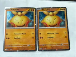 Pokemon 2x Makuhita 068 MEP Perfect Order Cosmos Holofoil Promo Blac star - Image 1