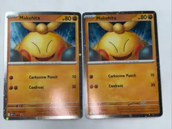 Pokemon 2x Makuhita 068 MEP Perfect Order Cosmos Holofoil Promo Blac star - Image 2
