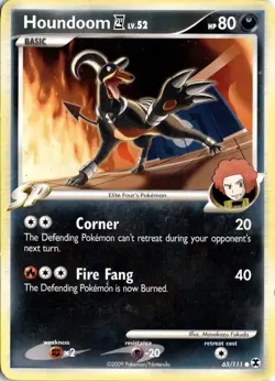 Houndoom E4 65/111 Rising Rivals Pokemon Card TCG - Image 1