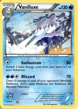 Vanilluxe 37/135 Plasma Storm Pokemon Card TCG - Image 1