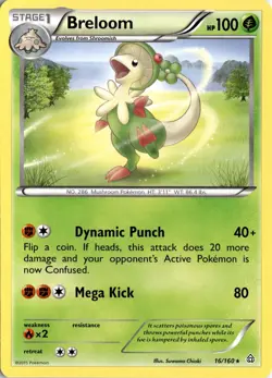 Breloom 16/160 XY - Primal Clash Pokemon Card TCG - Image 1