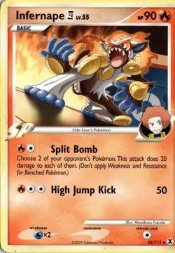 Infernape E4 43/111 Rising Rivals Pokemon Card TCG - Image 1