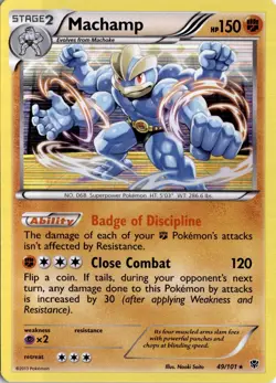 Machamp (49) 49/101 Plasma Blast Pokemon Card TCG - Image 1
