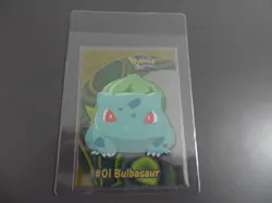 POKEMON TOPPS CLEAR BULBASAUR #01 PC2 2000 Topps TV Animation Clear Card - Image 1