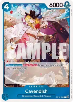 Cavendish (045) Foil R Royal Blood OP10-045 NM English TCG One Piece Card - Image 1