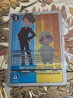 Digimon Card Game Matt Ishida & T.K. Takaishi Rare Advanced Generation AD1-019 - Image 1