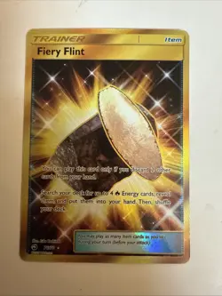 Pokemon Card - Fiery Flint Dragon Majesty 76/70 Secret Rare - Image 1
