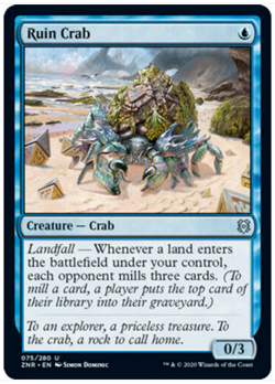 Mtg Magic ruin crab ENGLISH FRENCH crabe des ruines zendikar rising 3 available - Image 1