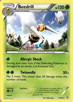 Beedrill 3/160 XY - Primal Clash Pokemon Card TCG - Image 1